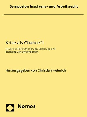 cover image of Krise als Chance?!